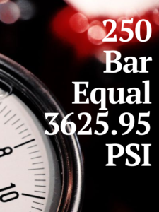 250 Bar to PSI